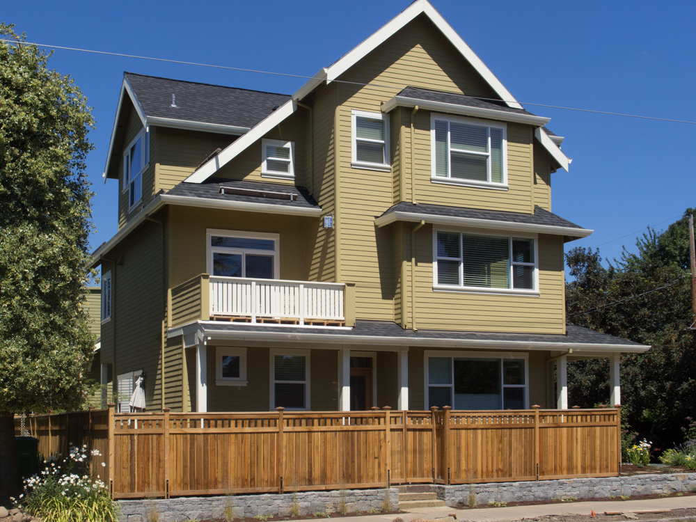  SW Portland Custom home: Main Floor living with flexible spaces on upper level. Wood shop next to garage. 	 